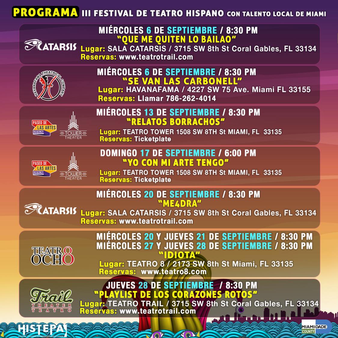 Programa II Festival Teatro Hispano